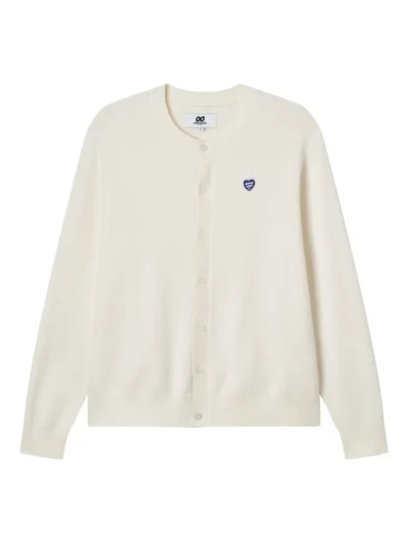 Cardigan Chocoolate cu broderie cu motiv cu inimi