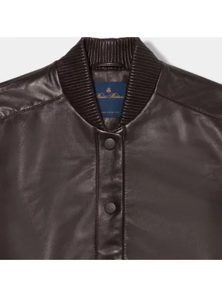 Kurtka bomber Brooks Brothers zamszowy brązowy