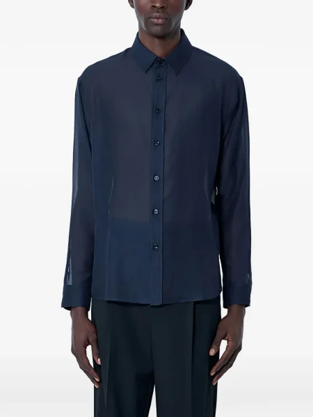 Дълго риза Saint Laurent синьо