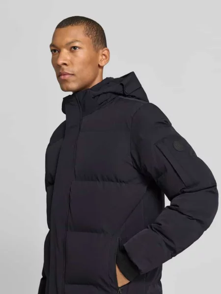 Kurtka pikowana o kroju regular fit z zapinanymi na błyskawiczny model JAXHAM' Cars Jeans granatowa