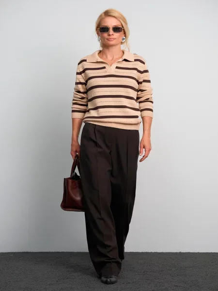 Поло TrikoBakh світло-коричневий вовна/поліестер коричневе