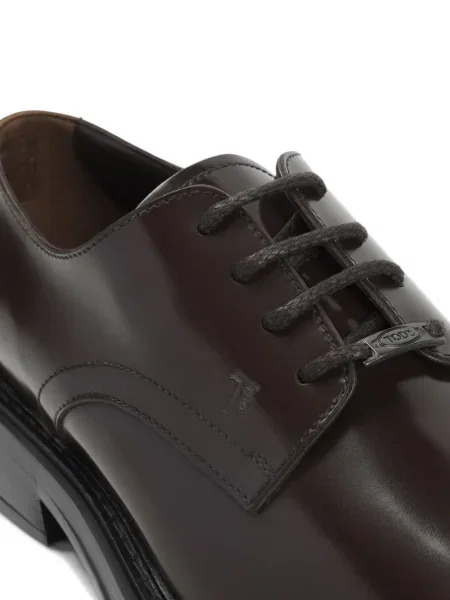 Pantofi derby Tod's cu șireturi din piele negru