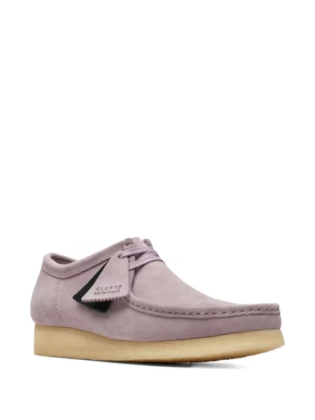 Botine Clarks din piele de căprioară violet