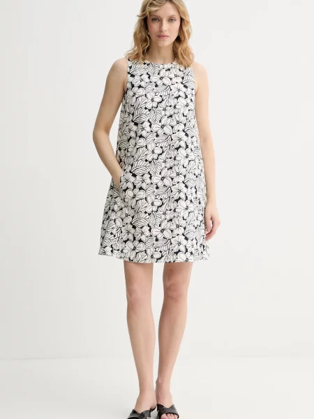 Weekend Max Mara rochie evazată galben negru