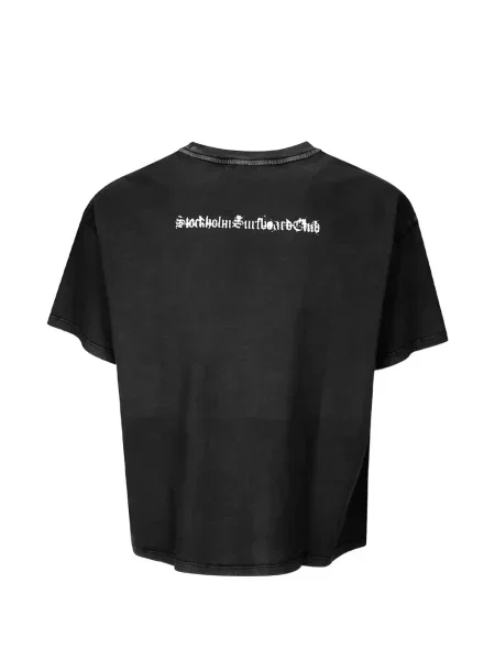 Tricou Stockholm Surfboard Club cu imagine negru