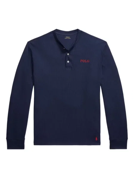 Tricou polo Polo Ralph Lauren cu dungi cu glugă de in albastru