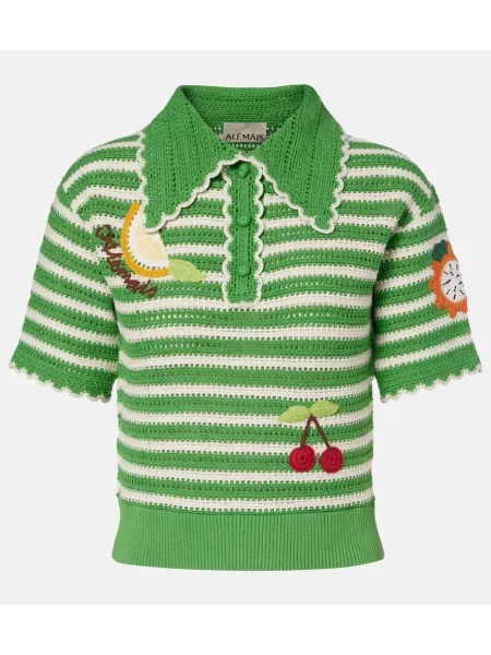 Polo Alemais cu dungi verde