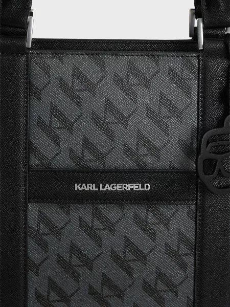 Сумка Karl Lagerfeld с принтом серая