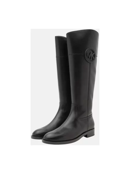 Kozaki Michael Kors skórzane bez obcasa czarne