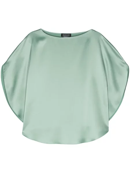 Satynowa bluzka Gianluca Capannolo zielona