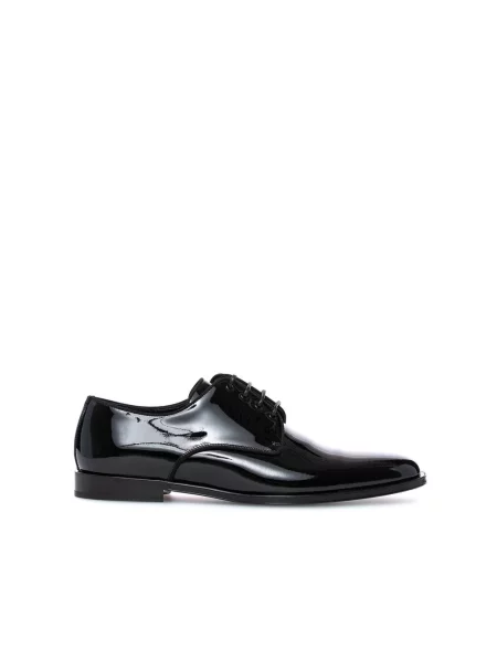Derby Dolce And Gabbana skórzany klasyczny czarny
