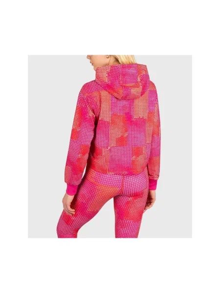 Bluza z kapturem Fila z kapturem różowa