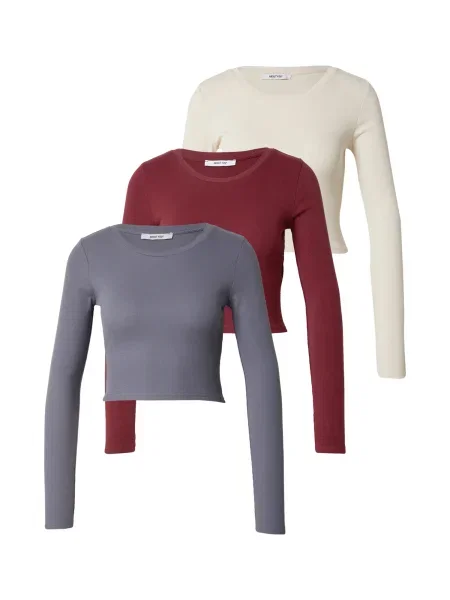 ABOUT YOU Tričko Loretta světle / kouřově modrá / bordó béžová