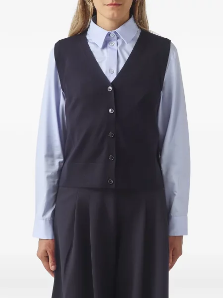 Vestă Max Mara cu decolteu în V negru