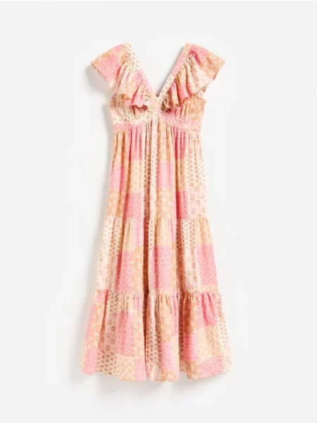 Reserved Rochie mini cu adaos de multicolor