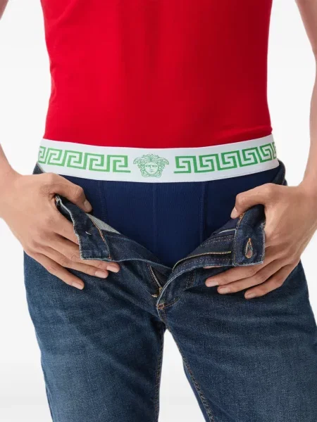 Șosete Versace din jerseu albastru