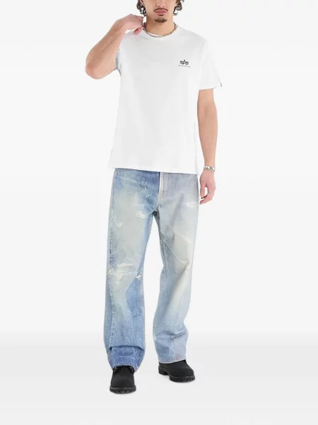 Tricou Alpha Industries cu imagine alb