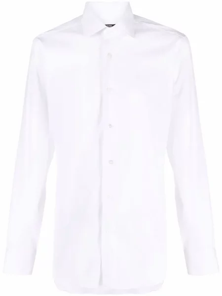 Poplínová dlouhá košile Barba bílá