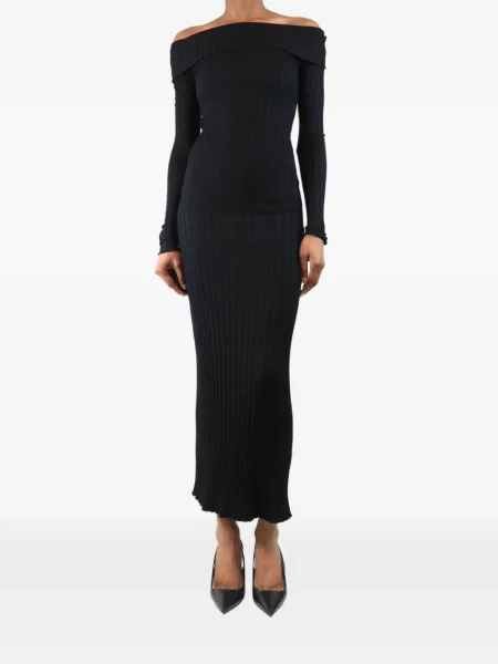 Rochie maxi Simon Miller cu umerii deschiși negru