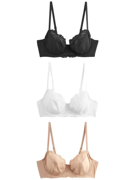 Next Sutien bej / negru alb