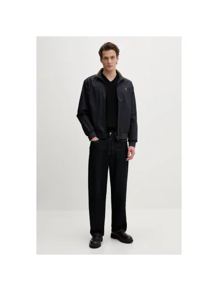 Kurtka Fred Perry The Brentham Jacket UNISEX Black XL niebieska
