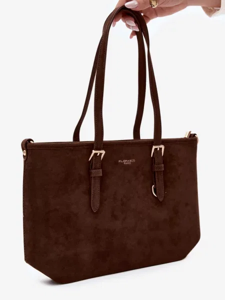 Geantă shopper Flora & Co din piele maro