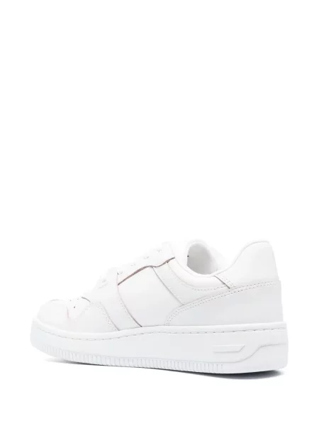 Fűzős csipkés sneaker Tommy Hilfiger autogrammal fehér