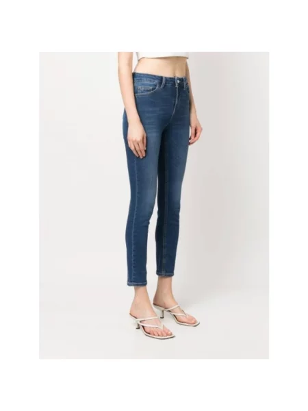 Skinny jeansy skinny Liu Jo niebieskie