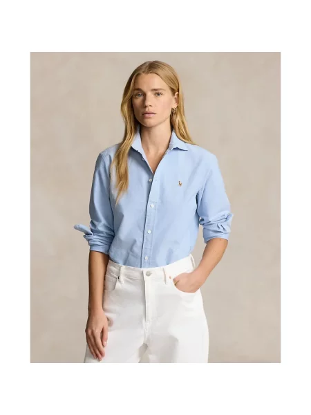 Koszula Polo Ralph Lauren z twillu niebieska