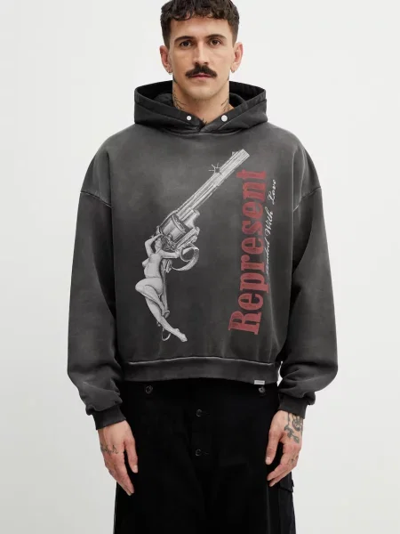 Represent LOADED WITH LOVE Hanorac cu glugă masculin din negru