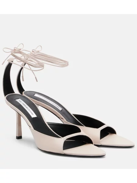Sandale Victoria Beckham din piele roz