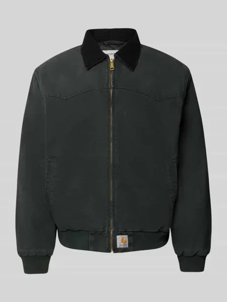 Kurtka z zamkiem błyskawicznym i detalem z logo model Santa Fe' Carhartt Work In Progress