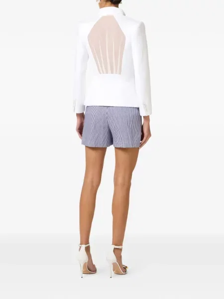 Geacă Elisabetta Franchi din tweed alb