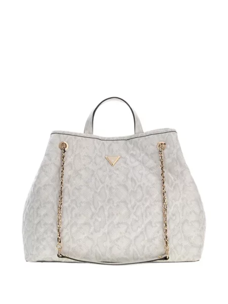 Geantă shopper Guess alb