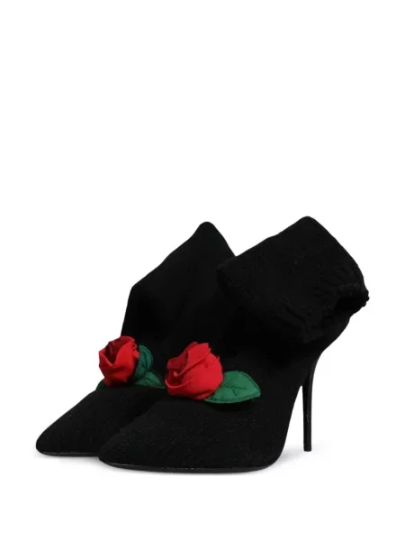 Πλεκτά μποτάκια Dolce & Gabbana με απλικέ μαύρο