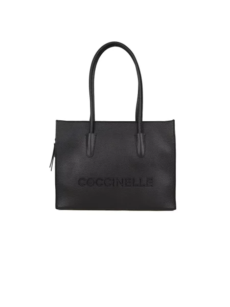 Geanta crossbody Coccinelle din piele negru