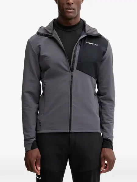Jakna La Sportiva s kapuljačom s printom siva