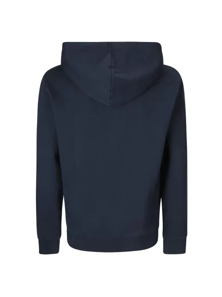 Bluza z kapturem Maison Kitsune z logo niebieska