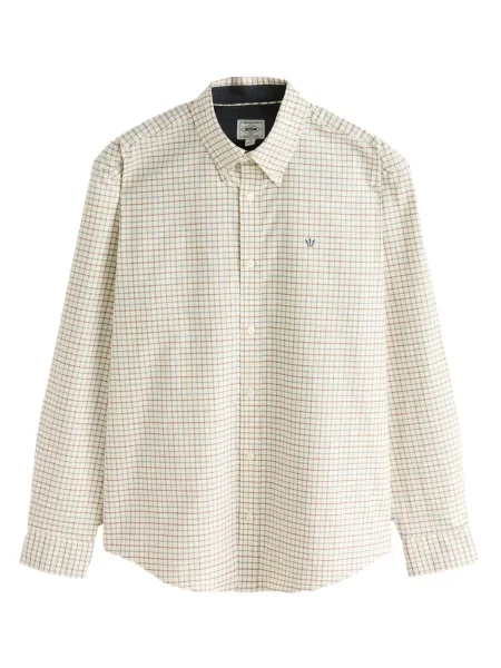 Next Košile slonová kost / umbra šedá