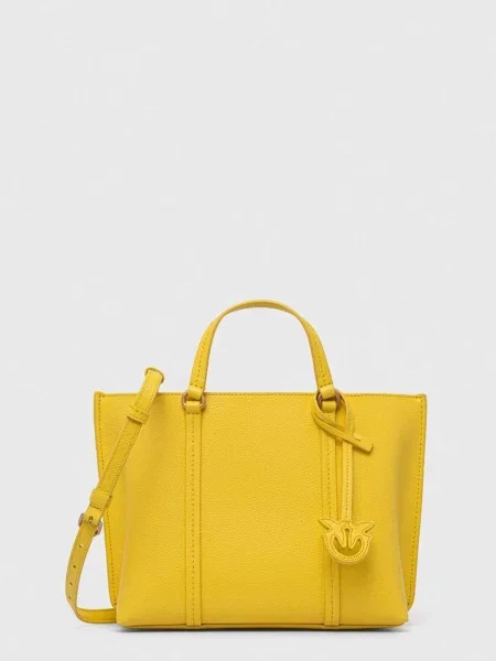 Kožená kabelka Pinko žlutá