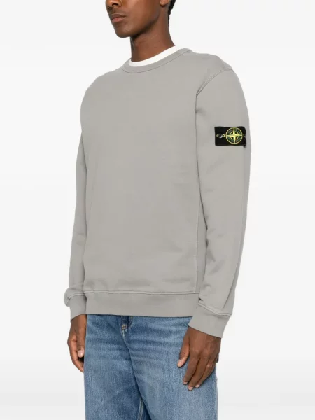 Hanorac Stone Island cu strasuri gri