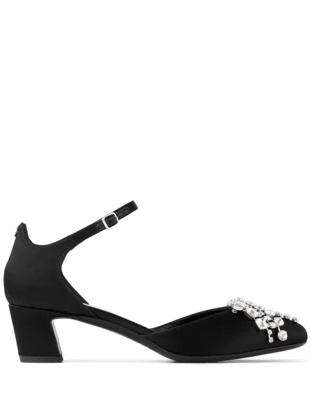 Pantofi cu toc Jimmy Choo de cristal negru