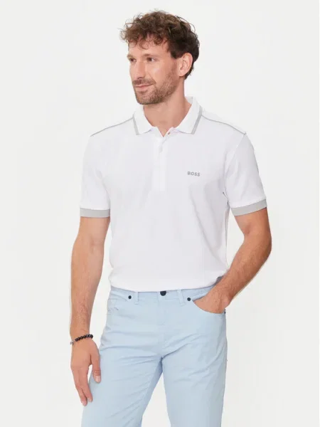 Boss Tricou polo Paddy 1 alb