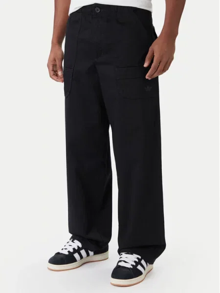 Adidas Hlače iz tkanine Premium Essentials črna