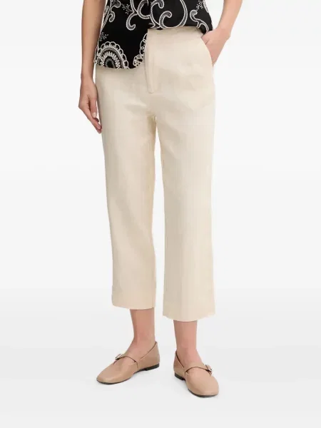 Lniane spodnie Pedro Del Hierro o krotszym kroju