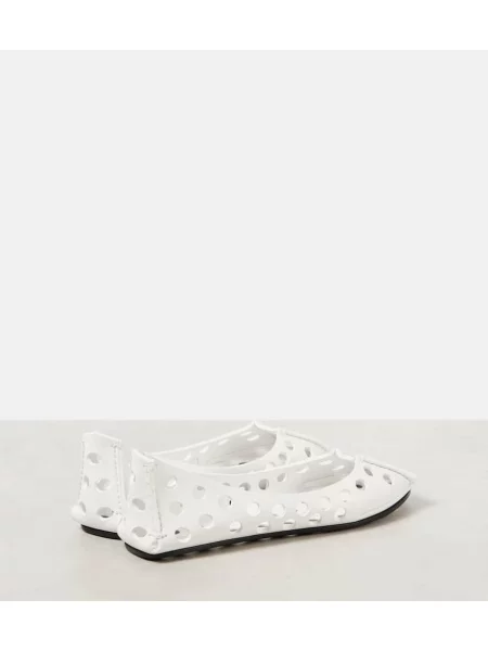 Balerinki Alaïa skórzane białe