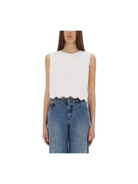 Krótki top Patou biały