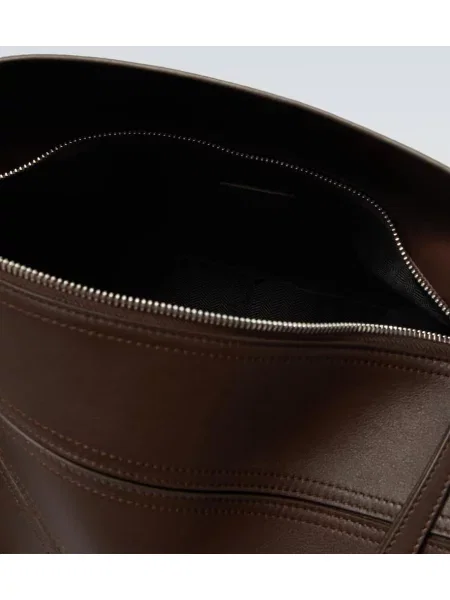 Geantă Loewe din piele biker maro