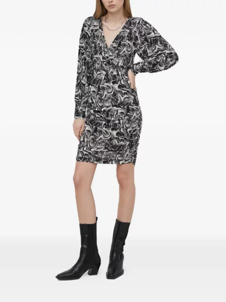 Rochie mini Gestuz cu decolteu în V de costum mini negru