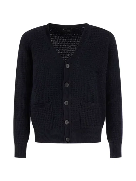 Cardigan Arovescio tricotate albastru